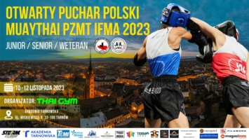Plakat Otwartego Pucharu Polski Muyathai PZMT IFMA