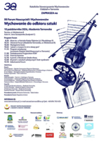 Plakat XII Forum Nauczycieli i Wychowawców „Wychowanie do odbioru sztuki”