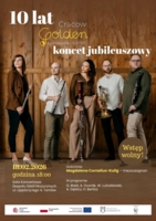 Plakat koncertu jubileuszowego Cracow Golden Quintet