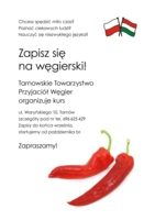 Plakat kursu języka węgierskiego