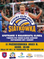Plakat spotkania z Małgorzatą Glinką-Mogentale