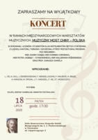 Plakat koncertu "Muzyczny most Chiny - Polska"