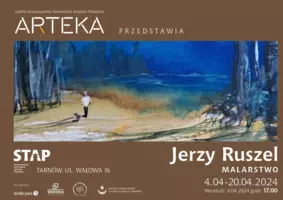 Plakat wystawy "Jerzy Ruszel - malarstwo"