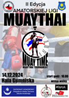 Plakat amatorskiej ligi Muay Thai – Muay Time