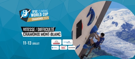 Plakat Pucharu Świata we wspinaczce sportowej w Chamonix