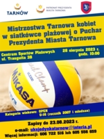 Plakat Mistrzostw Tarnowa kobiet w siatkówce plażowej