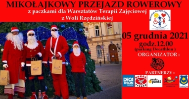 Plakat Mikołajkowego Przejazdu Rowerowego