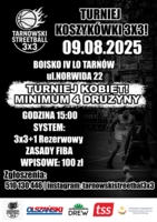 Plakat turnieju koszykówki 3x3