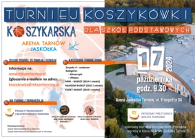 Plakat turnieju ""Koszykarska Arena Jaskółka"