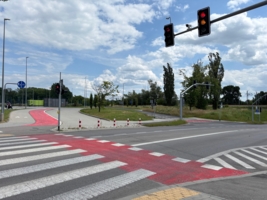 Fragment ścieżki rowerowej w Mościcach