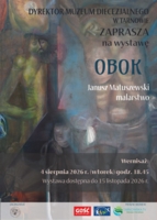 Plakat wystawy "Obok" Janusza Matuszewskiego
