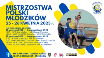 Plakat 1/16 finału Mistrzostw Polski młodzików w piłce ręcznej