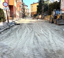 Na zdjęciu remontowana ulica Batorego