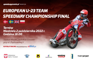 Plakat DME na żużlu do lat 23