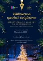 Biblioteczna opowieść świąteczna, plakat konkursu