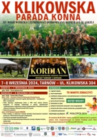 Plakat X Klikowskiej Parady Konnej