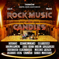 plakat Rock Music Candles
