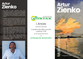 Ulotka wystawy Artura Zienki