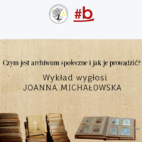 Plakat wykładu Joanny Michałowskiej