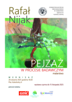 Plakat wystawy malarstwa Rafała Nijaka
