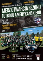 Plakat meczu futbolu amerykańskiego