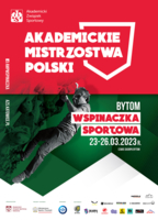 Plakat Akademickich Mistrzostw Polski we wspinaczce