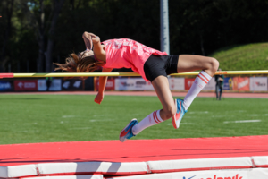 Zawody lekkoatletyczne na stadionie przy ul. Piłsudskiego
