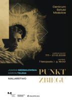 Plakat wystawy "Punkt zbiegu"