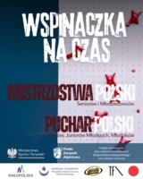 Plakat Mistrzostw Polski i Pucharu Polski we wspinaczce sportowej