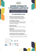 Plakat Światowego Dnia Donacji i Transplantacji w ZSEO