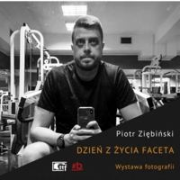 Plakat wystawy fotografii Piotra Ziębińskiego