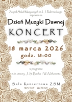 Plakat koncertu z okazji Dnia Muzyki Dawnej
