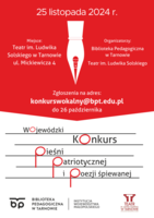 Plakat Wojewódzkiego Konkursu Pieśni Patriotycznej i Poezji Śpiewanej