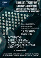Plakat koncertu akordeonowego