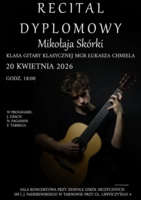 Plakat recitalu dyplomowego Mikołaja Skórki