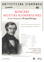 Plakat koncertu muzyki kameralnej Józefa Władysława Krogulskiego