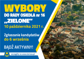 Plakat wyborów do Rady Osiedla nr 16 "Zielone"