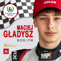 Plakat Tarnowskiej Ligi Mistrzów z udziałem Macieja Gładysza