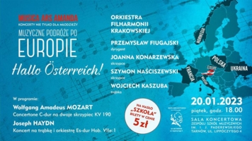 Plakat koncertu z cyklu „Musica–Ars Amanda – Muzyczne podróże po Europie”