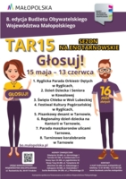 Plakat zachęcający do głosowania w Budżecie Obywatelskim Województwa Małopolskiego