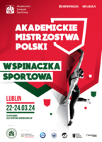 Plakat Akademickich Mistrzostw Polski we wspinaczce sportowej