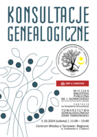 Plakat konsultacji genealogicznych