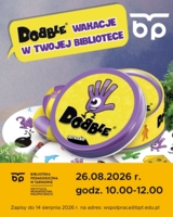 Plakat spotkania z Dobble