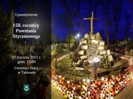 Plakat - upamiętnienie 158. rocznicy powstania styczniowego