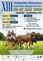 Plakat Małopolskich Mistrzostw w Powożeniu Zaprzęgami Konnymi