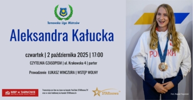 Plakat spotkania z Aleksandrą Kałucką