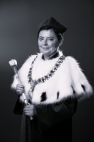 Czarno-białe zdjęcie dr hab. Małgorzaty Kołpy