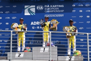 Medaliści zawodów drugiej rundy CIK-FIA Karting Academy Trophy 2021 w kategorii OK-Junior