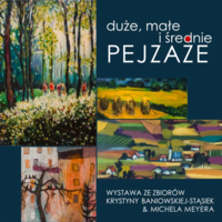 Plakat wystawy "Duże, małe i średnie pejzaże"