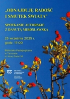 Plakat spotkania z Danutą Mirosławską